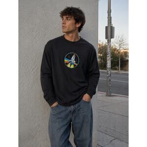 Birddogs NASA Retro Space Logo T-Shirt XL Black Bella Canvas Cotton Graphic Tee